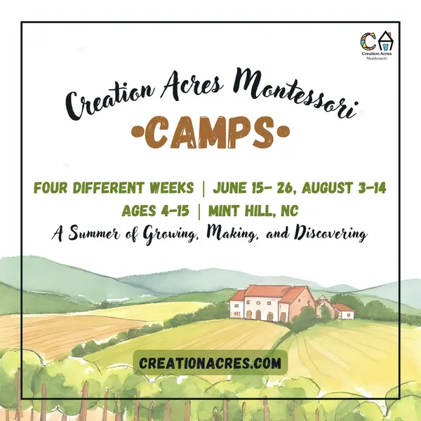 Creation Acres summer camp flyer